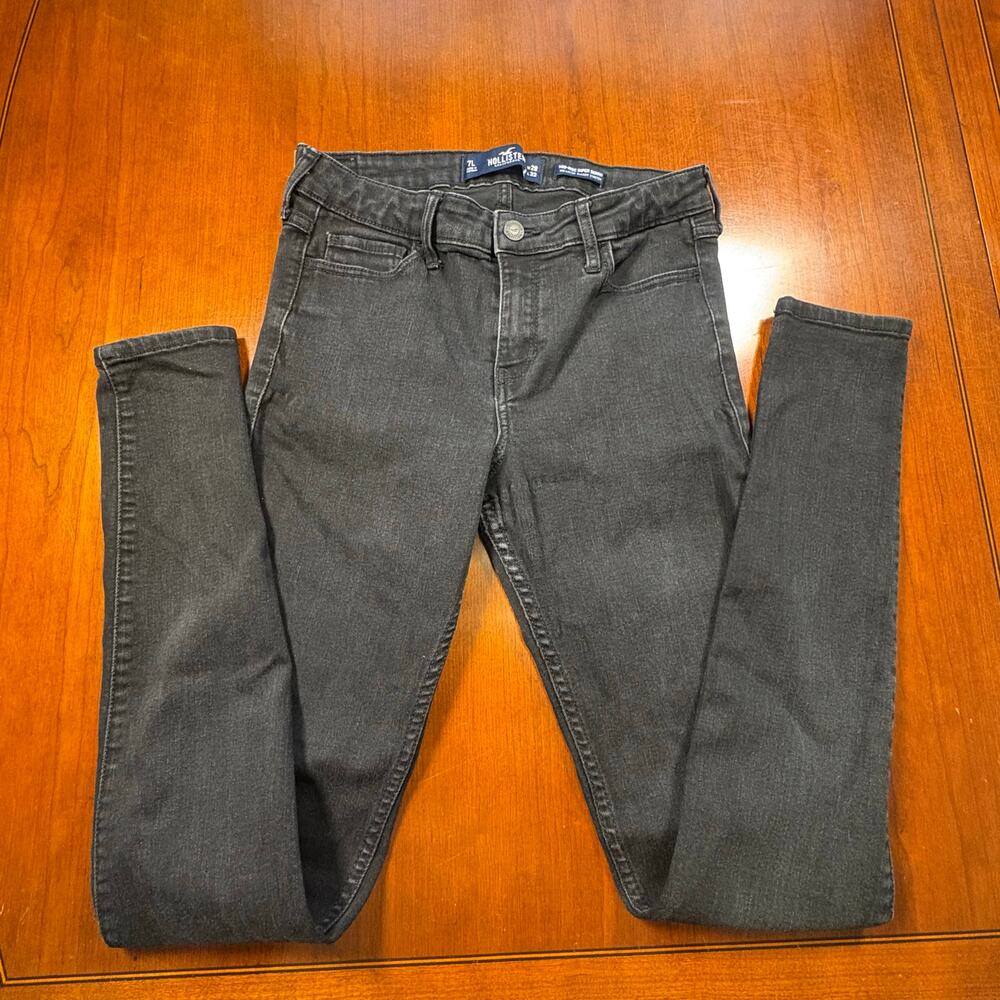 Hollister Mid-Rise Super Skinny Black Jeans Size 7L w28 l32